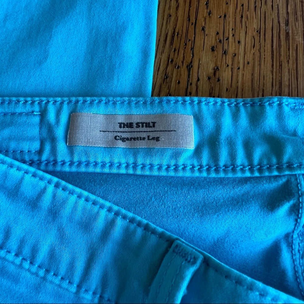 ⭐️ AG Adriano Goldschmied The Stilt Cigarette Leg Blue Pants 27R - Picture 8 of 16